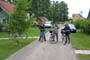 Bjarne, Lisbeth og Inger er klar til at tage p cykeltur, Boeker Mhle, d. 27.05.2004. Bjarne Nielsen