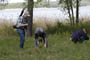 Martin, Egon og Morten p frjagt ved Fauler Ort med Hofsee i baggrunden